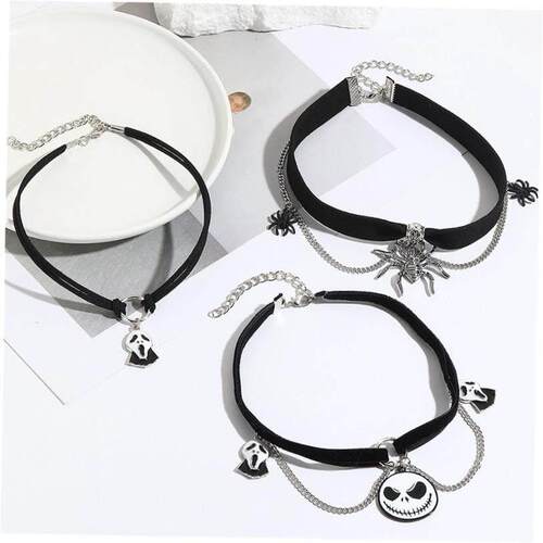 Halloween Dark Bat Ghost Skull pumpkin spider necklace 项炼