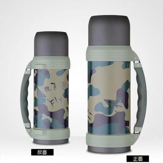 1200ml不锈钢大容量保温旅游壶便携户外登山运动水壶 车载保温杯