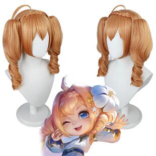 蔡文姬cos假发繁星吟游双马尾卷发辫子全头发型罗马卷假毛