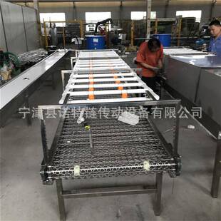 果蔬气泡清洗网带输送机肉食冷冻隧道线不锈钢网链输送机烘干机