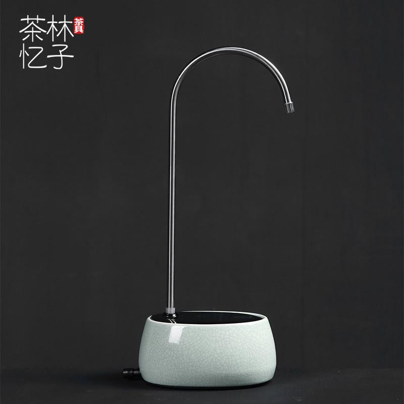 9V7T 家用桶装水触控自动抽水器 陶瓷外壳智能上水器电动加水