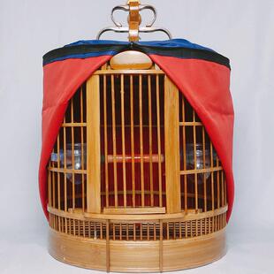 画 画眉鸟笼子小号老竹高档鸟笼全套配件大全八哥鹩哥豪华竹制川