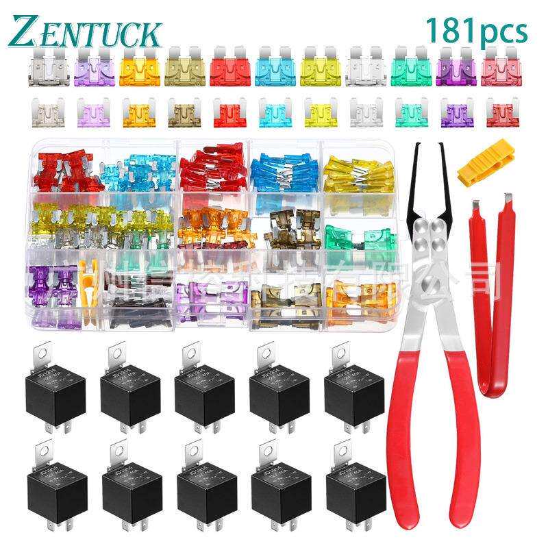 迷你中号汽车保险片继电器开关保险丝夹开关拔取器组合181pcs盒装