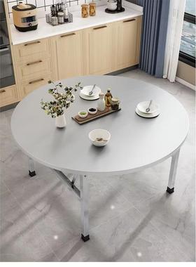 *加厚不锈钢折叠桌大排档烤桌圆形餐村桌小户烧型出租房农Y家YVZ