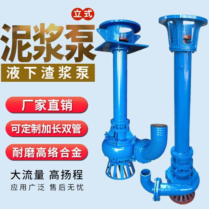 液下渣浆泵立式泥浆泵潜水抽沙泵耐磨铸铁合金吸砂泵河底清淤泥泵