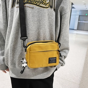 背包 斜挎包单肩包便携小挎包手机包男士 帆布包包男生24夏季 新款