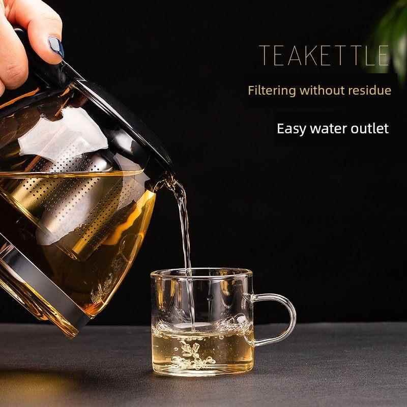 茶壶大容量家用水壶玻璃茶水分离茶机过滤器茶壶耐高温茶具