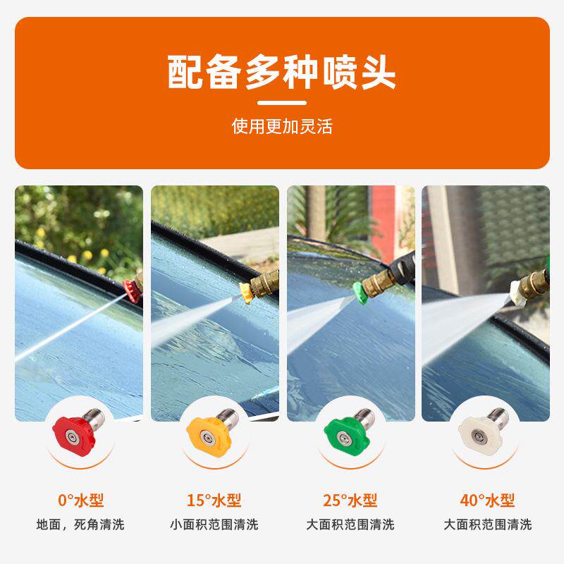 新锐智电动高压洗机工业洗车清机业商大234功率清洗机洗洁车机泵