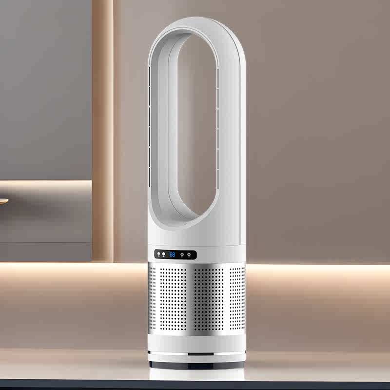厂家无叶风扇智能冷暖两用取暖器空气净化暖风机落地电风扇静音