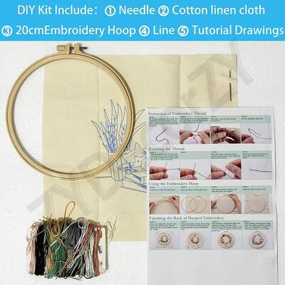 Skill Hand Sewing Cross Stitch Embroidery Kits Hoop Frame Ri
