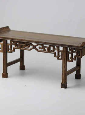 红木雕刻工艺品 琴桌 供桌微型条案 装饰小摆件高脚鸡翅实木长方