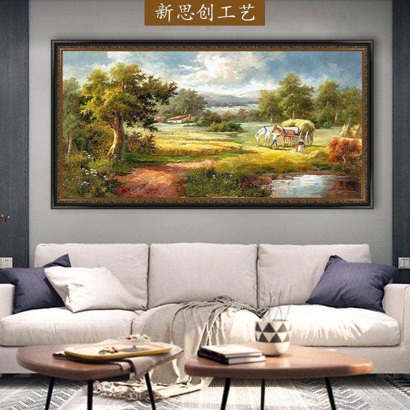 大芬纯手绘油画绘制人物风景动物装饰画客厅玄关过道挂画工厂