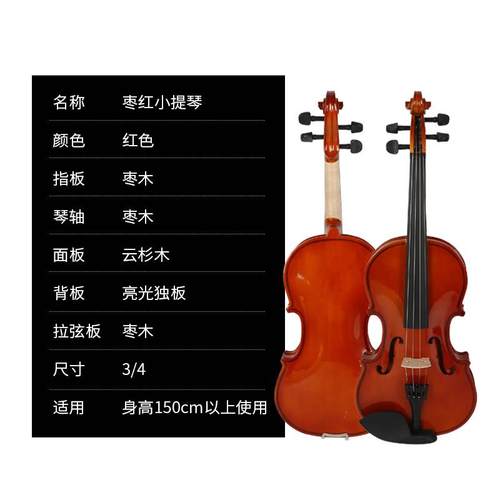 高档实木人考套级提琴成儿童入门练习高档小小提琴自学全高性价比