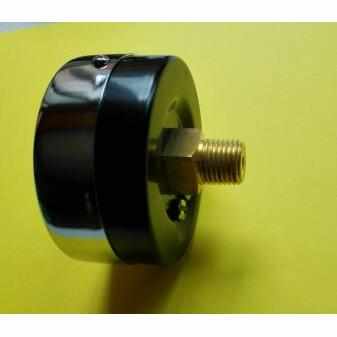 。轴向英文压力表 双刻度显示压力 0～150psi/0～1mpa Φ60mm PT1