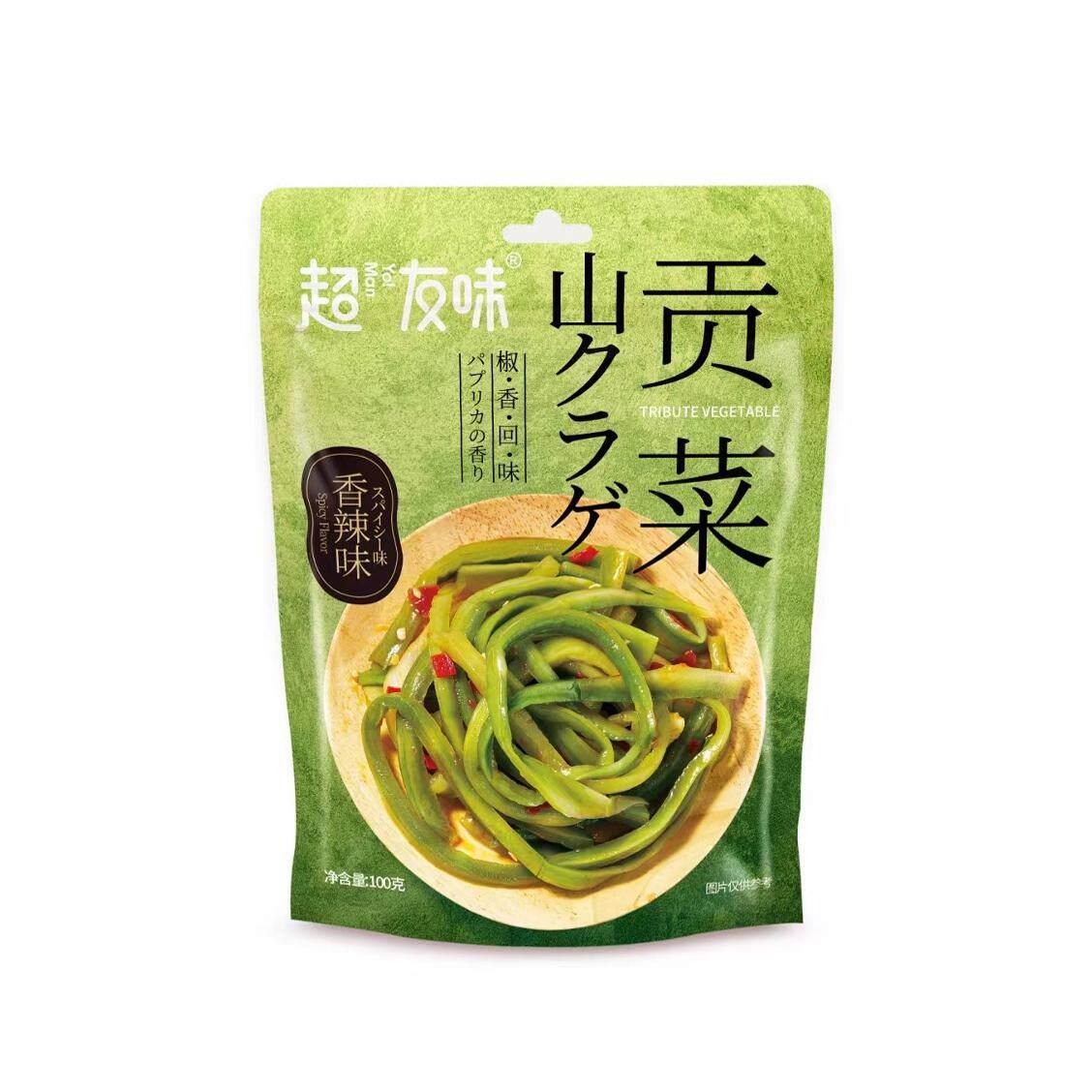 超友味贡菜素虾滑海带脆笋魔芋爽莴笋金针菇榨菜芯辣味即食小零食
