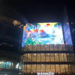 全彩户外屏 LED点光源网格屏 户外广告点光源灯条显示屏超薄透