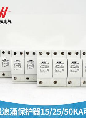 浪保护器一级避器电涌保护器-防KWP雷器雷15涌KA50KA浪涌保护器浪