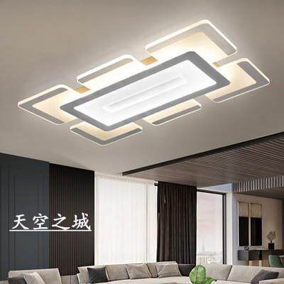 新款led吸顶灯亚克力长方形大气客厅灯卧室灯书房灯现代北欧灯具