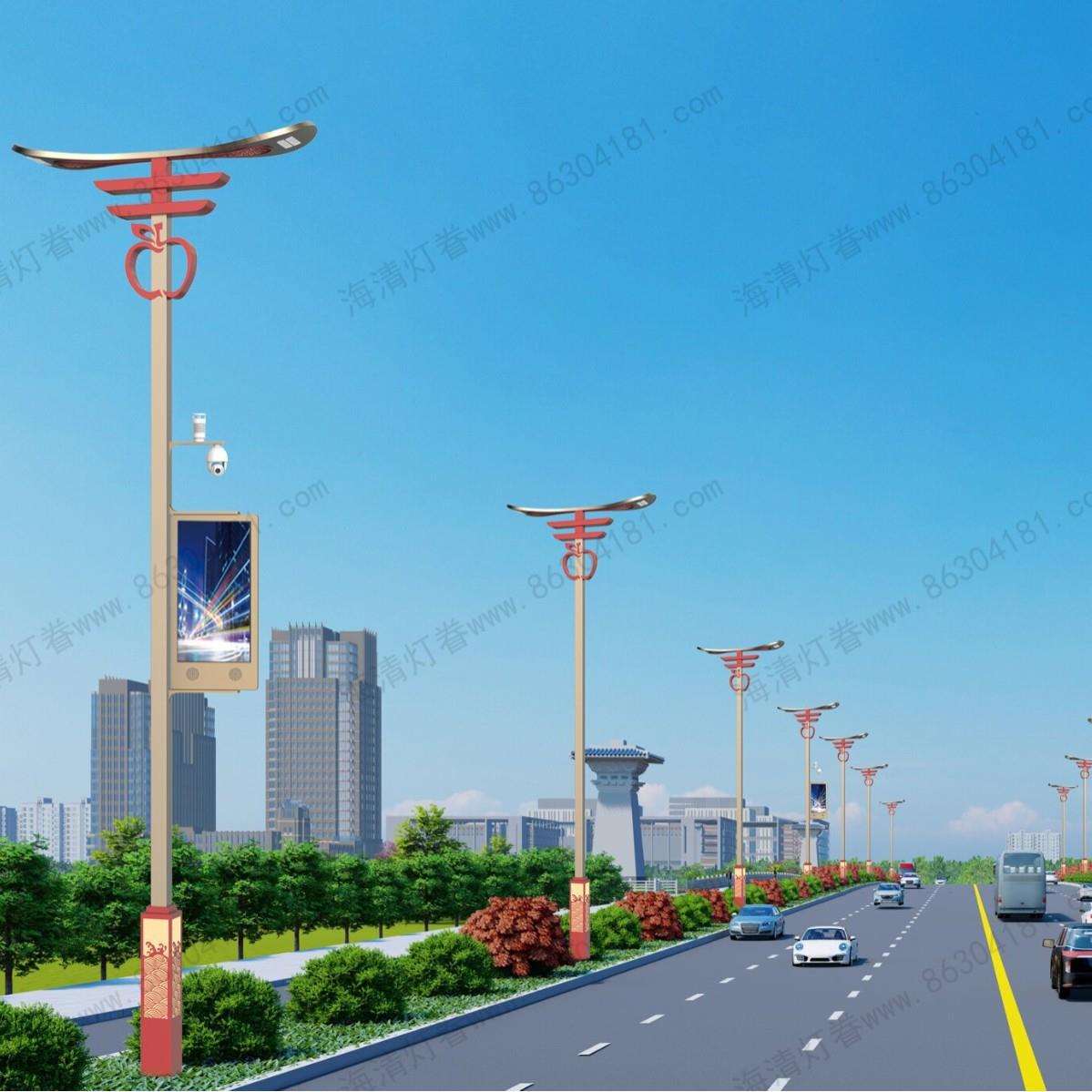 厂家市电路灯平安吉祥太阳能路灯高杆灯新农村公园广场道路高杆灯