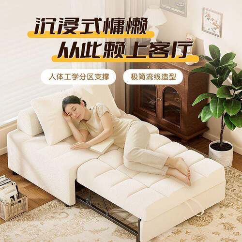单人沙发床可折叠一体两用2025新款小户型客厅多功能抽拉伸缩沙发