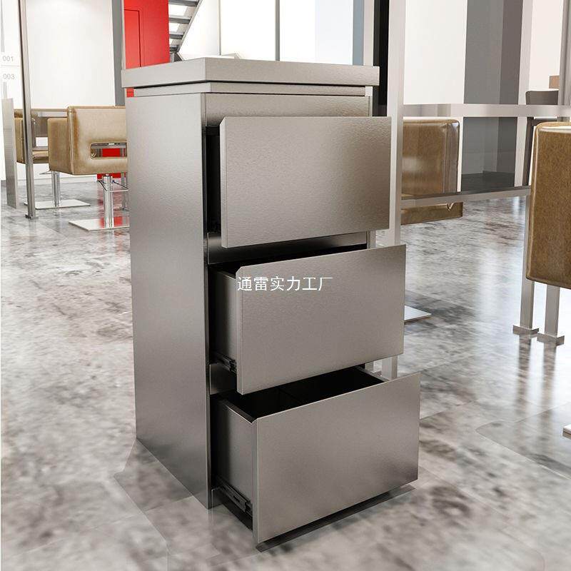 作网红美钢发店工柜发廊不锈工柜多层TLMCQEZM收纳储物柜理发具工