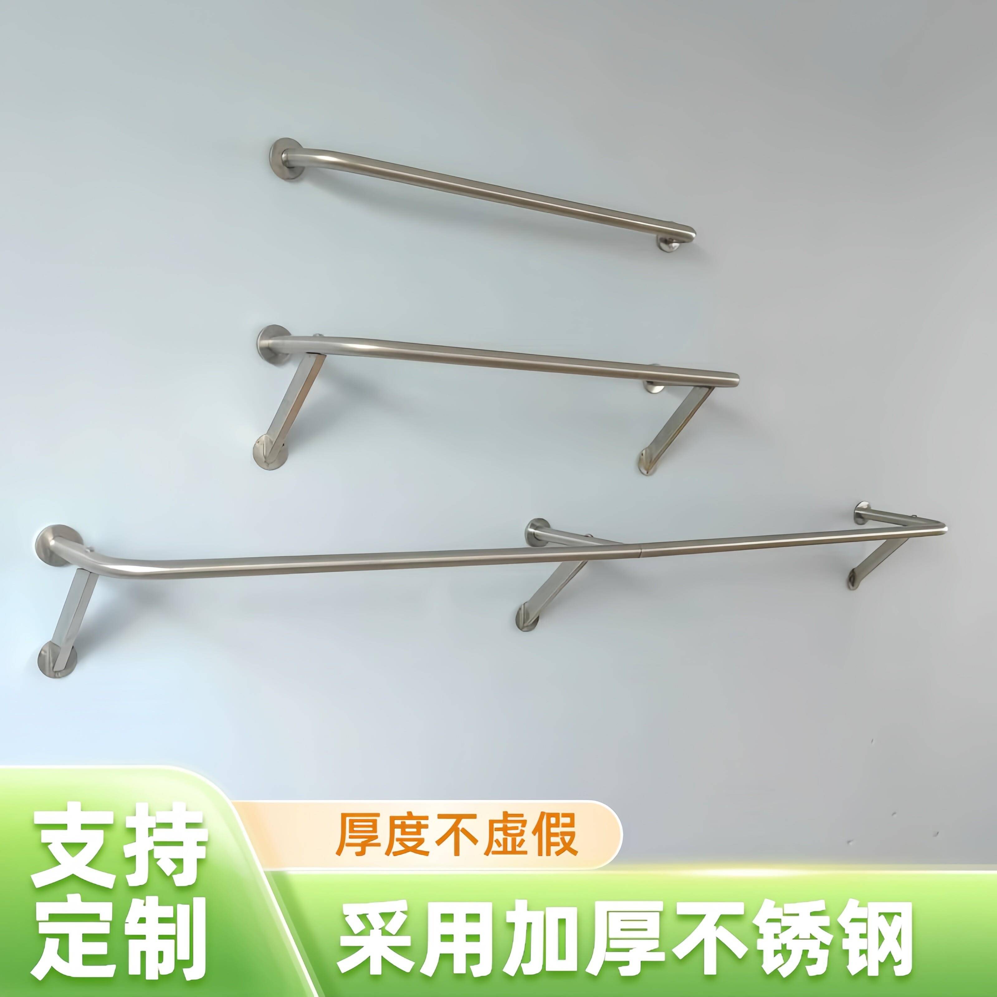 不锈钢服装展示架壁挂衣架男女装上墙现代简约支持定制加厚U型杆