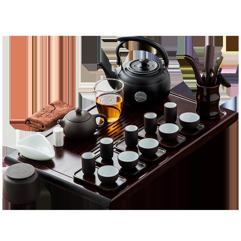 茶艺教学茶具整套乌龙茶艺师考试紫砂壶提梁套组白瓷家用茶盘套装