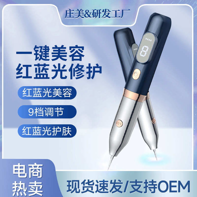 充电小白笔脸部家用红蓝光美容仪器