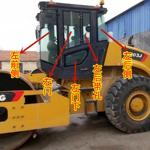 徐工压路机玻璃XS263JS 223J 223E压路机前档风侧边门上活动玻璃