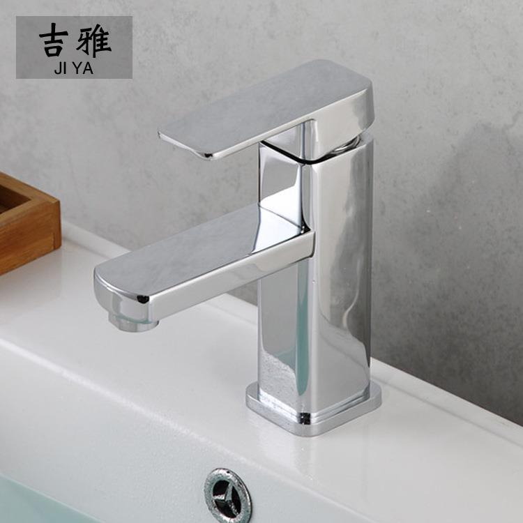 四方水龙头冷热单孔单把洗面盆洗手盆台盆水龙头