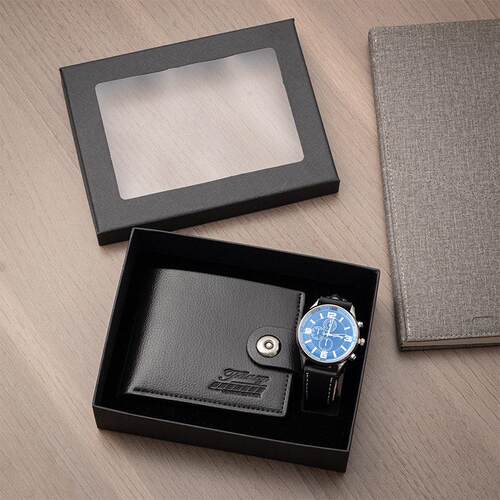 Luxury Quartz Watch Wallet Men Best Gift Wristwatch 2pcs/set