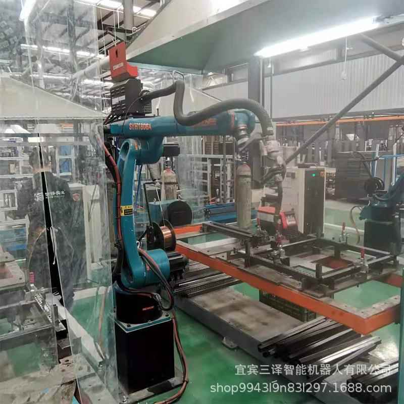 自动化焊接机器人单轴水平回转伺服双工位变位机 厂家六轴机器人