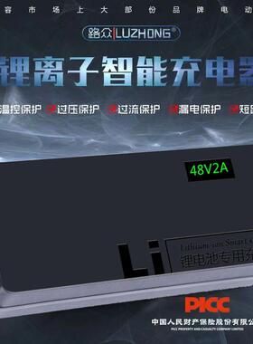 锂离子电动车锂电池48v充电器2A3A60V折叠代驾车快充智能通用型