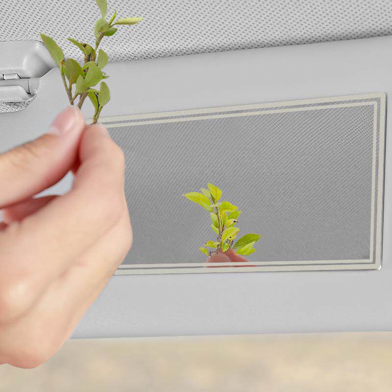 新款直销汽车遮阳板化妆镜 车用高清镜面不锈钢镜子车内后视镜车