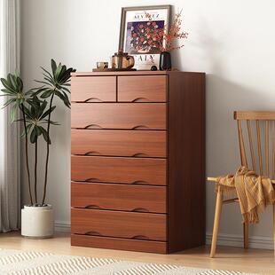 实木五斗柜简约现代客厅储物柜卧室带锁七斗柜抽屉柜收纳柜五斗柜