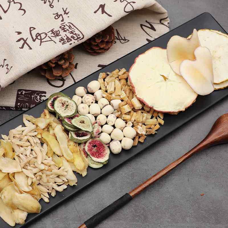 苹果沙品玉竹雪参梨海底椰百莲子麦冬无花果干RIP货合中草药正包