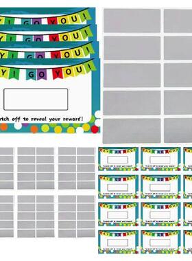 100 Sheets Scratch Card DIY off Cards Decal Stickers Labels