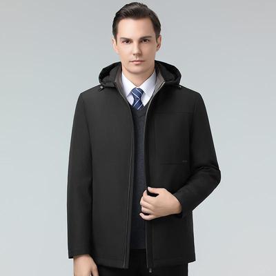 男士休闲服新款秋冬上毛内可拆中尚年时休闲百胆MDV搭连帽外套衣
