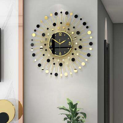 创欧意挂钟客厅装饰时尚钟简约艺术北挂墙表家用静音英时BF9100C