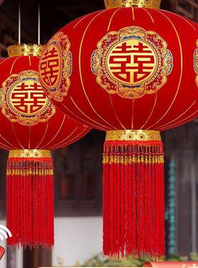 款结婚喜字饰灯笼式婚庆灯笼大新门口阳台ZIZ婚房装灯笼中喜庆红