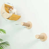 墙壁式 抓跳台小型墙上爬梯爬简约宠物悬挂家居窝猫架柱猫猫剑麻