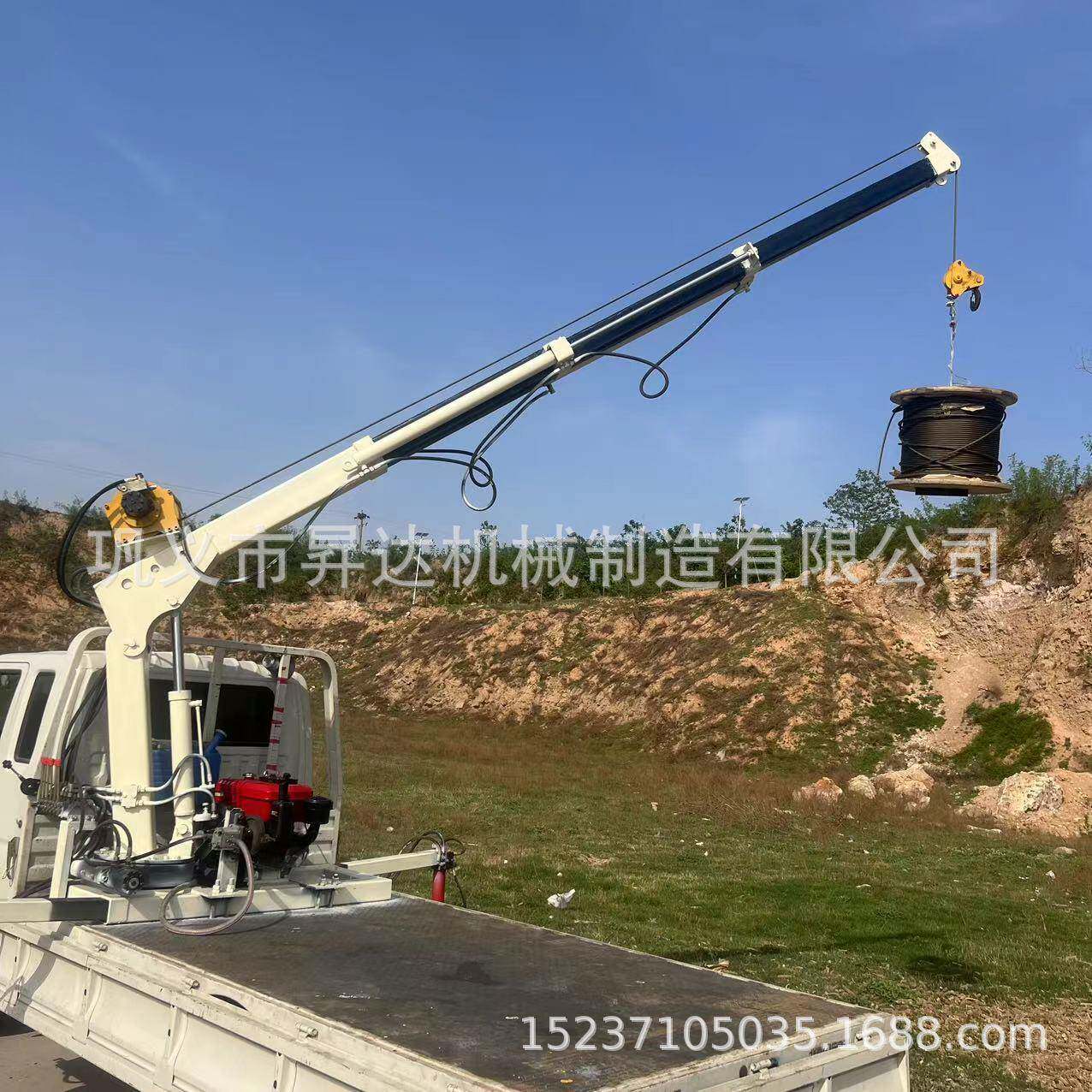 家用小型随车吊车载吊机12v24V500公斤1吨货车车用液压车载小吊