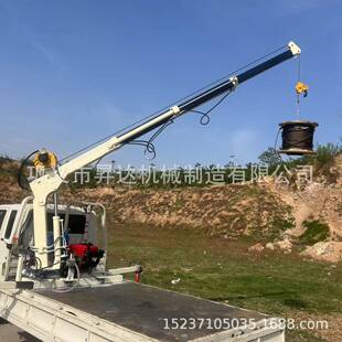 家用小型随车吊车载吊机12v24V500公斤1吨货车车用液压车载小吊