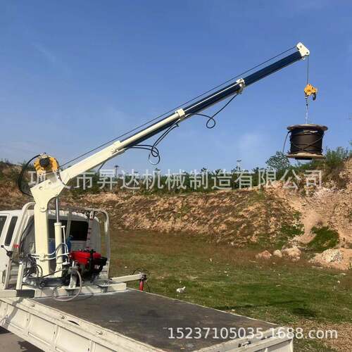 家用小型随车吊车载吊机12v24V500公斤1吨货车车用液压车载小吊