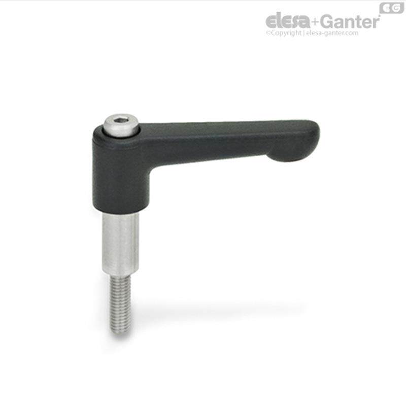 Elesa Ganter伊莉莎冈特 GN 311 可调节手柄用于固定轴环纹理饰面