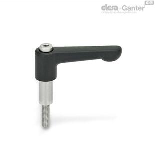 Elesa 311 可调节手柄用于固定轴环纹理饰面 Ganter伊莉莎冈特