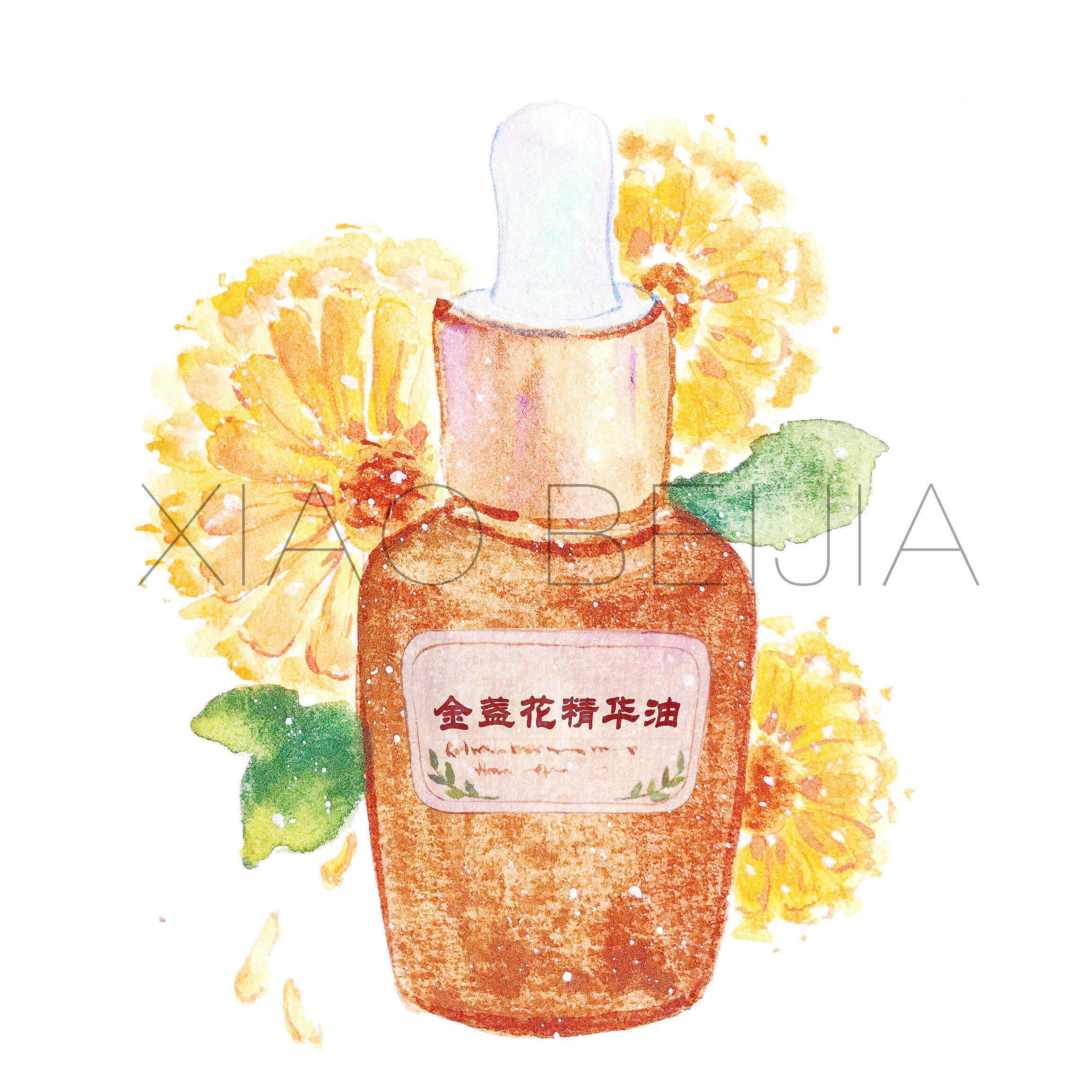 【金盏花油】抚平肌肤清印安抚肌肤细腻平滑告别月球脸