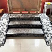 浮石台青阶踏石庭院门步口防滑雕台阶01花门槛石园林户外祥云雕台