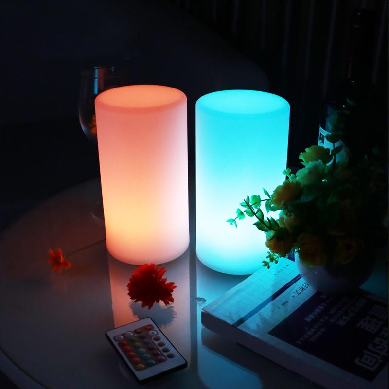 酒吧桌灯圆柱台灯清吧氛围灯创意餐桌灯简极户外桌面灯床头卧室