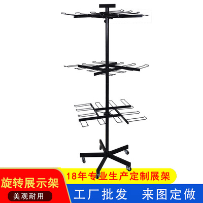 定制可移动圣诞贺卡旋转展示架明信片信封陈陈列架卡纸画纸货架